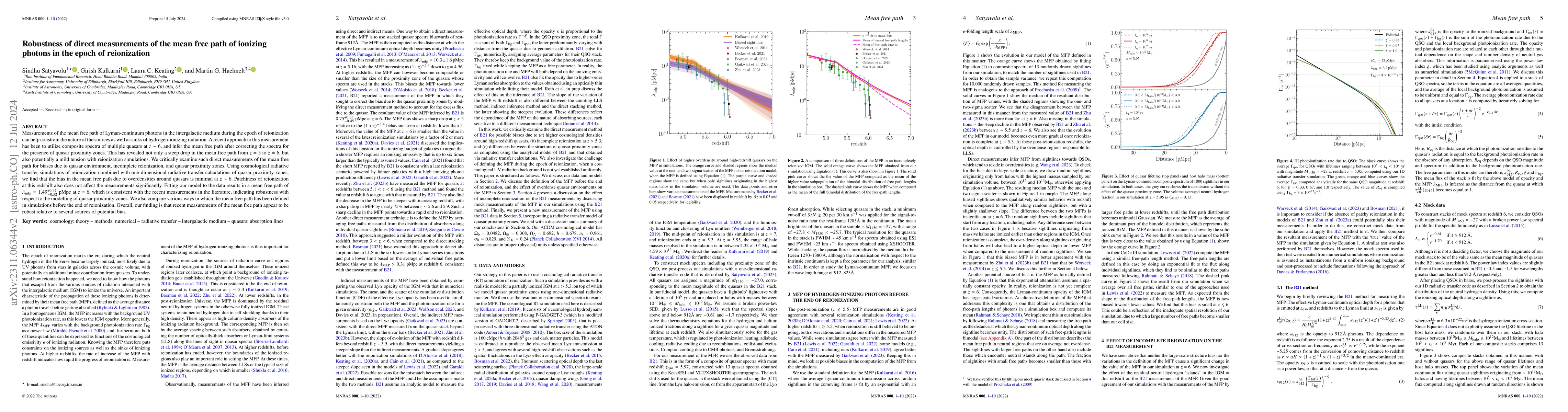 Thumbnail for Robustness of direct measurements of the mean free path of ionizing
  photons in the epoch of reionization