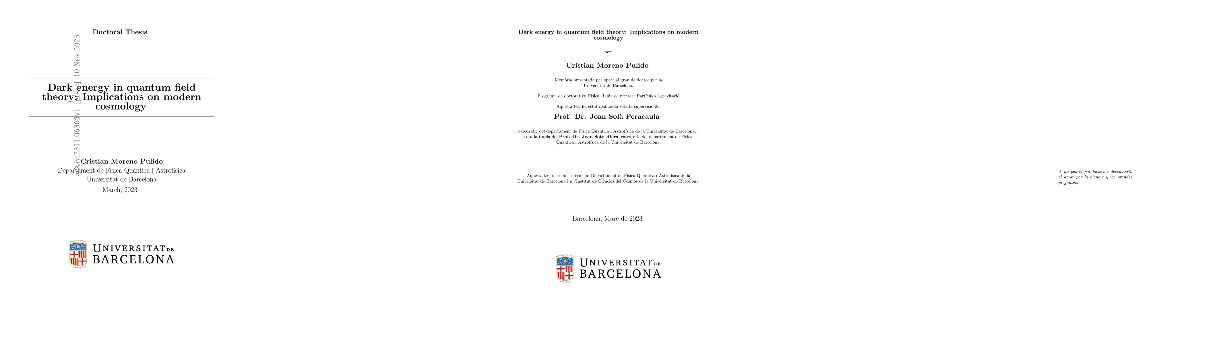 Thumbnail for Dark energy in quantum field theory: Implications on modern cosmology