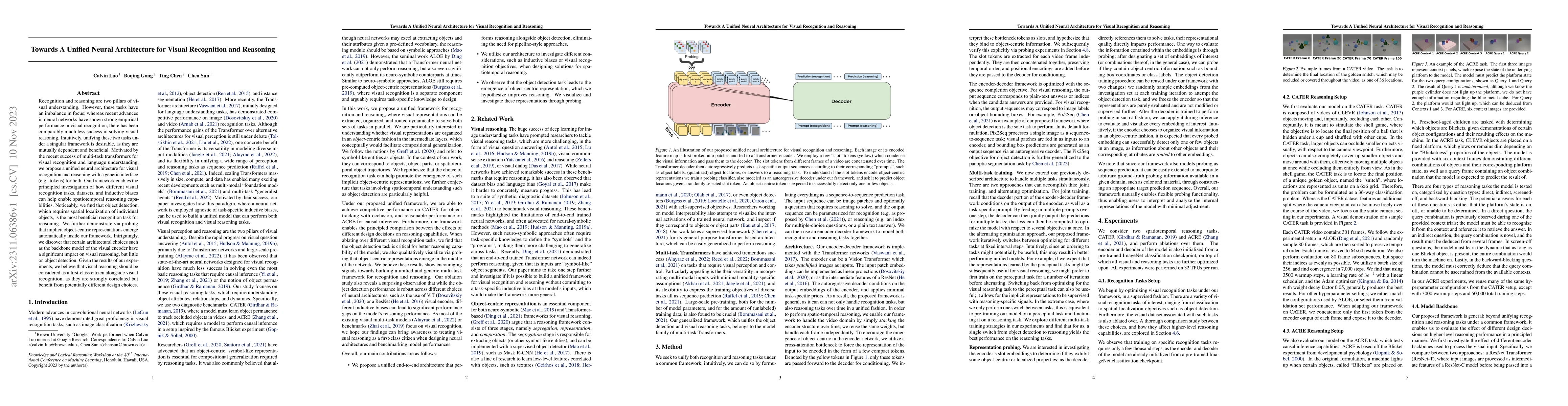 Thumbnail for Towards A Unified Neural Architecture for Visual Recognition and
  Reasoning