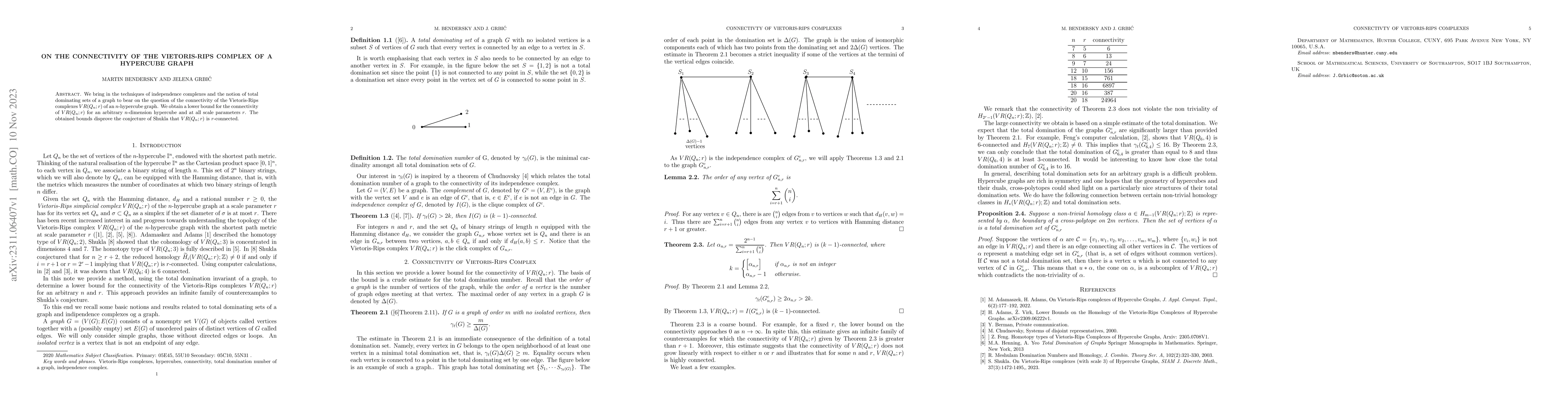 Thumbnail for On the Connectivity of the Vietoris-Rips Complex of a Hypercube Graph