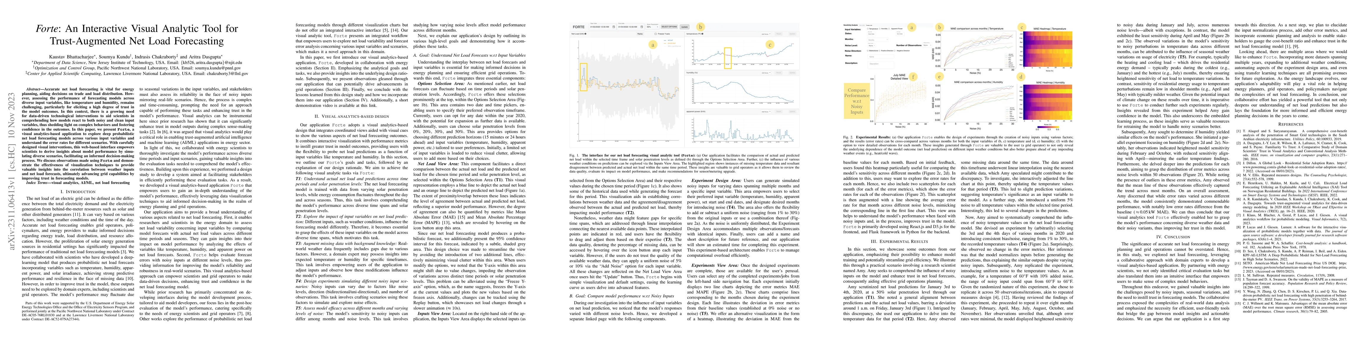 Thumbnail for Forte: An Interactive Visual Analytic Tool for Trust-Augmented Net Load
  Forecasting