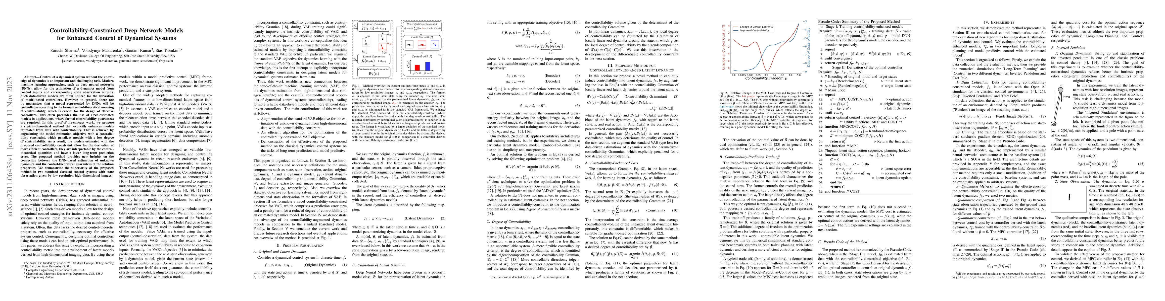 Thumbnail for Controllability-Constrained Deep Network Models for Enhanced Control of
  Dynamical Systems
