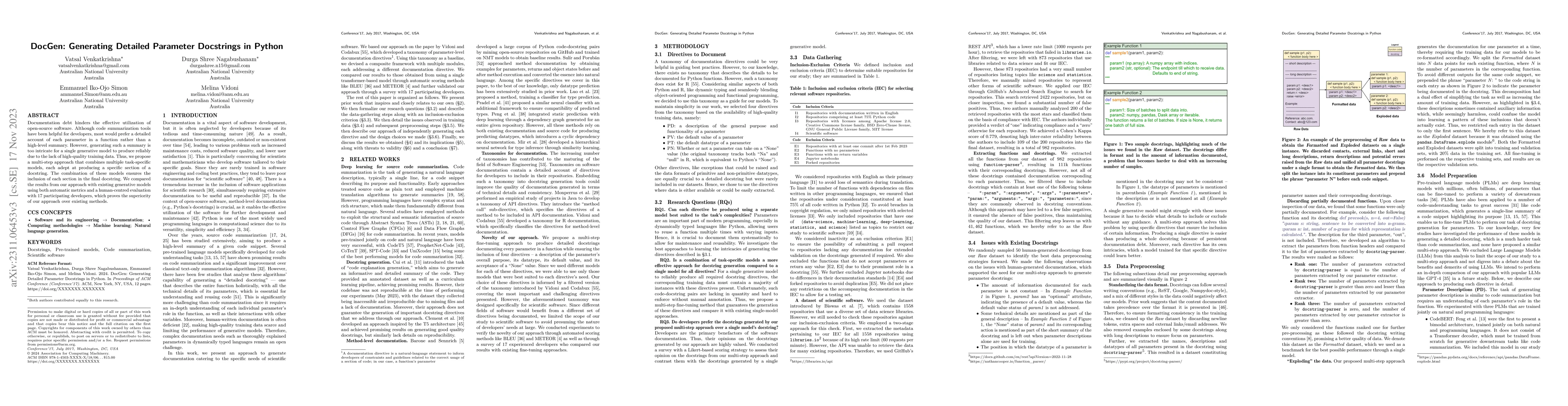 Thumbnail for DocGen: Generating Detailed Parameter Docstrings in Python