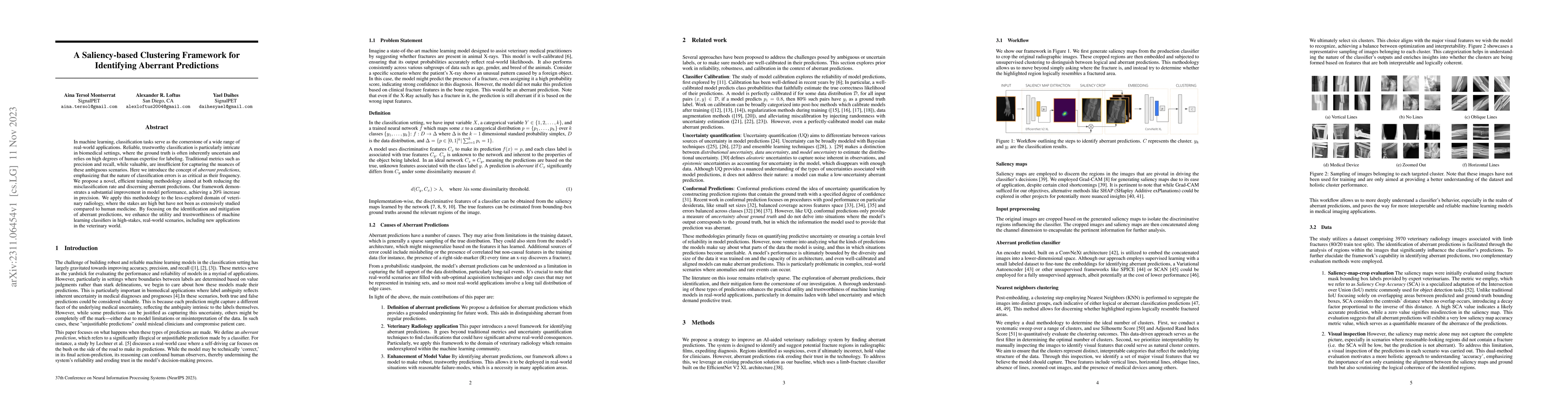 Thumbnail for A Saliency-based Clustering Framework for Identifying Aberrant
  Predictions