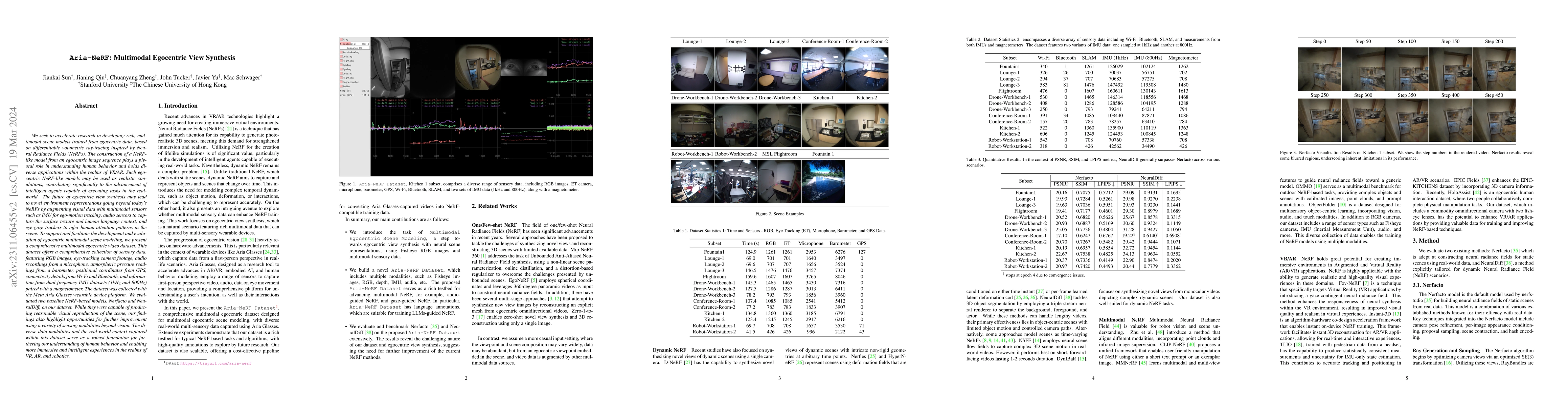 Thumbnail for Aria-NeRF: Multimodal Egocentric View Synthesis
