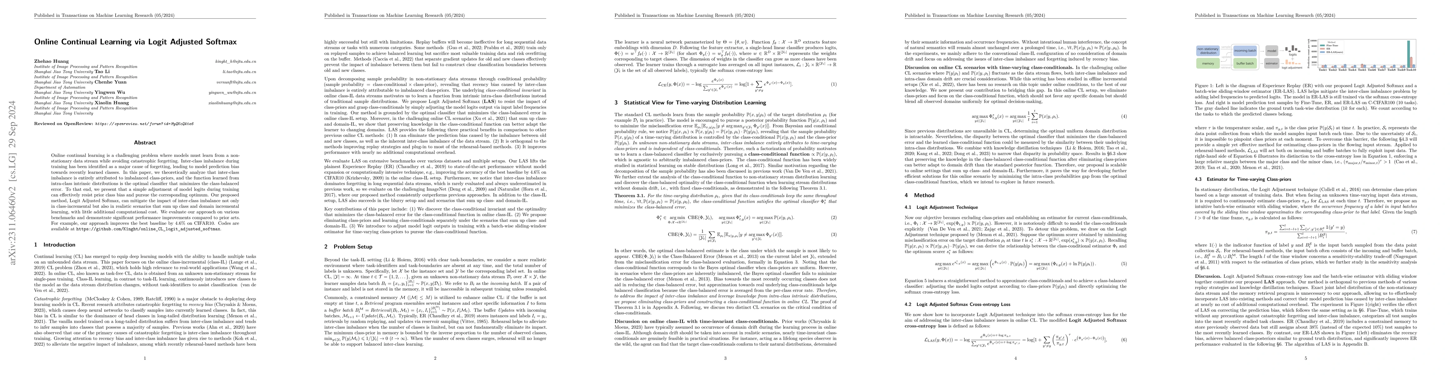 Thumbnail for Online Continual Learning via Logit Adjusted Softmax