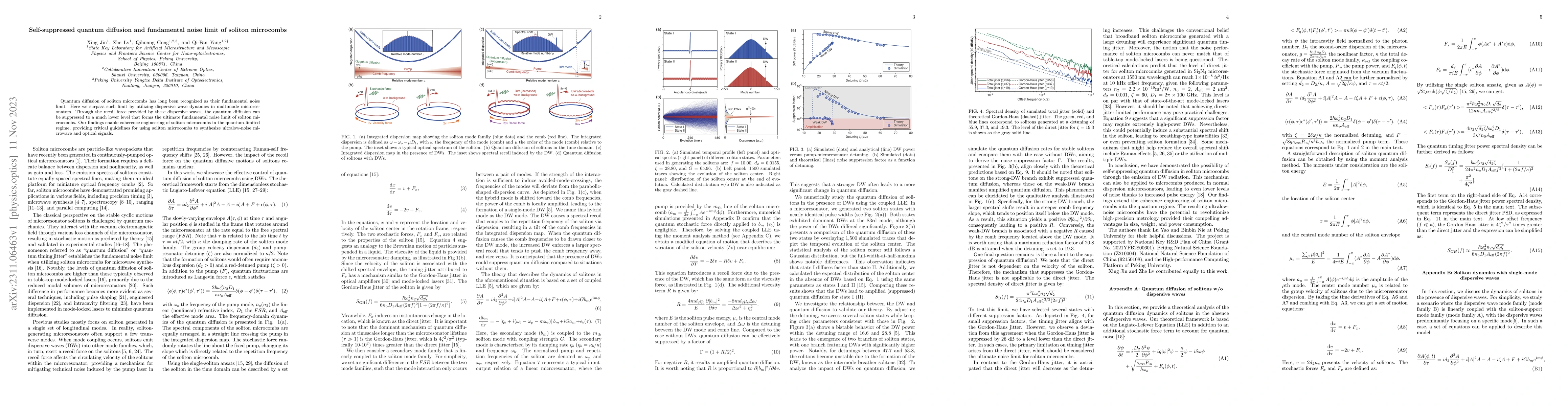 Thumbnail for Self-suppressed quantum diffusion and fundamental noise limit of soliton
  microcombs
