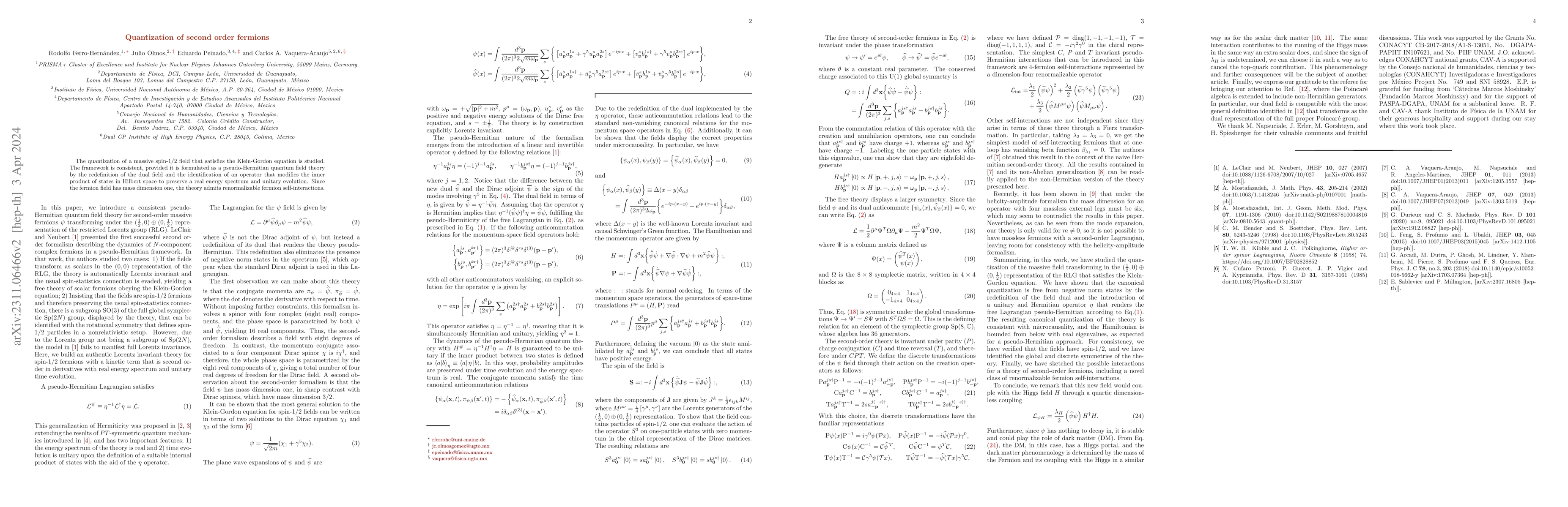 Thumbnail for Quantization of Second Order Fermions