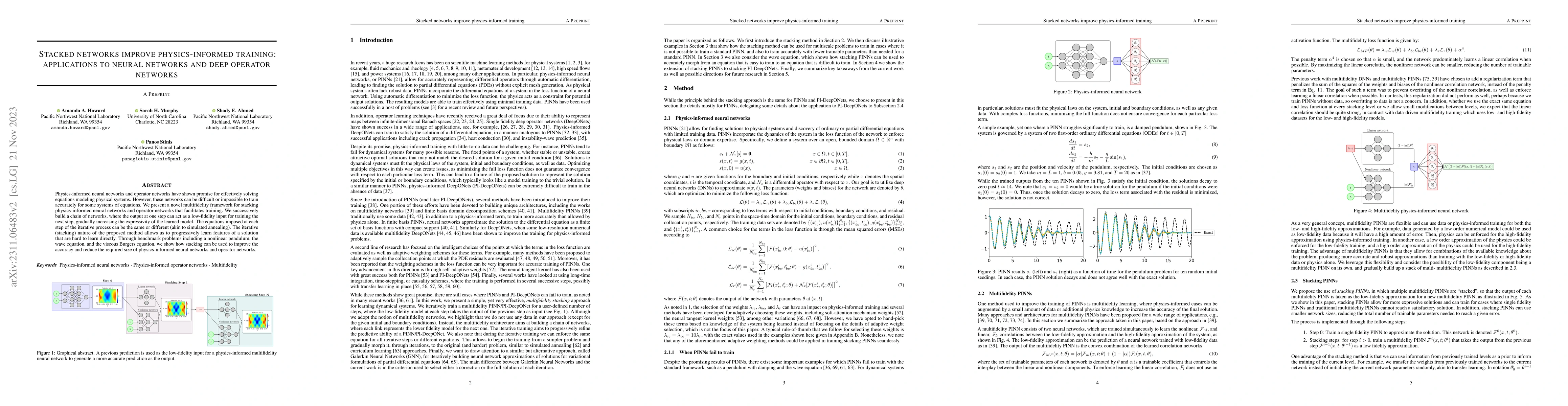 Thumbnail for Stacked networks improve physics-informed training: applications to
  neural networks and deep operator networks