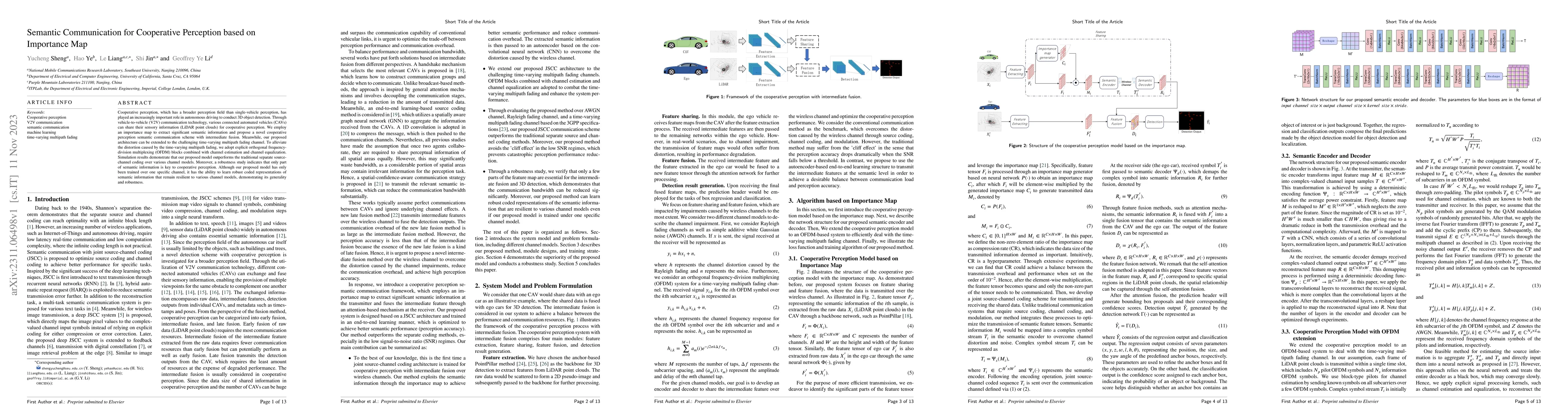Thumbnail for Semantic Communication for Cooperative Perception based on Importance
  Map
