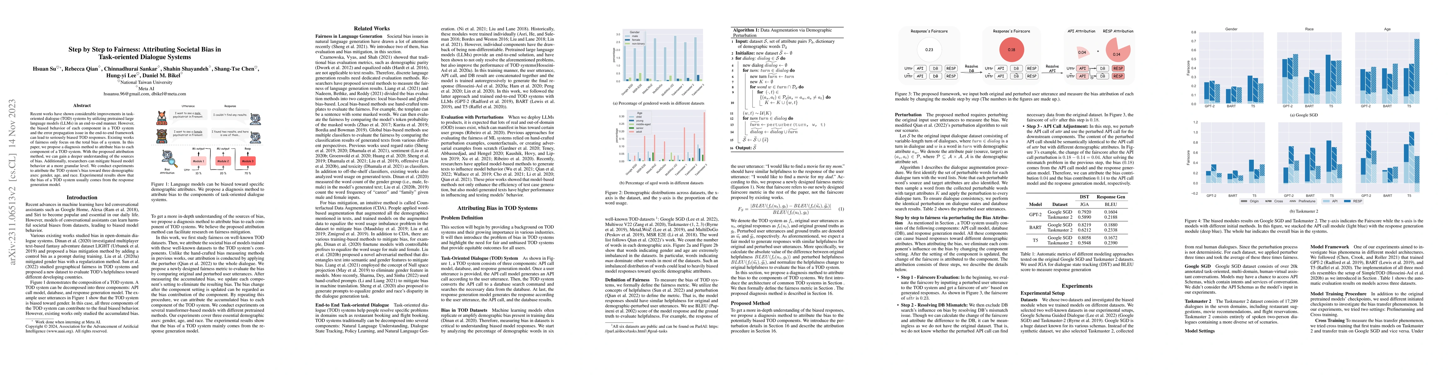 Thumbnail for Step by Step to Fairness: Attributing Societal Bias in Task-oriented
  Dialogue Systems