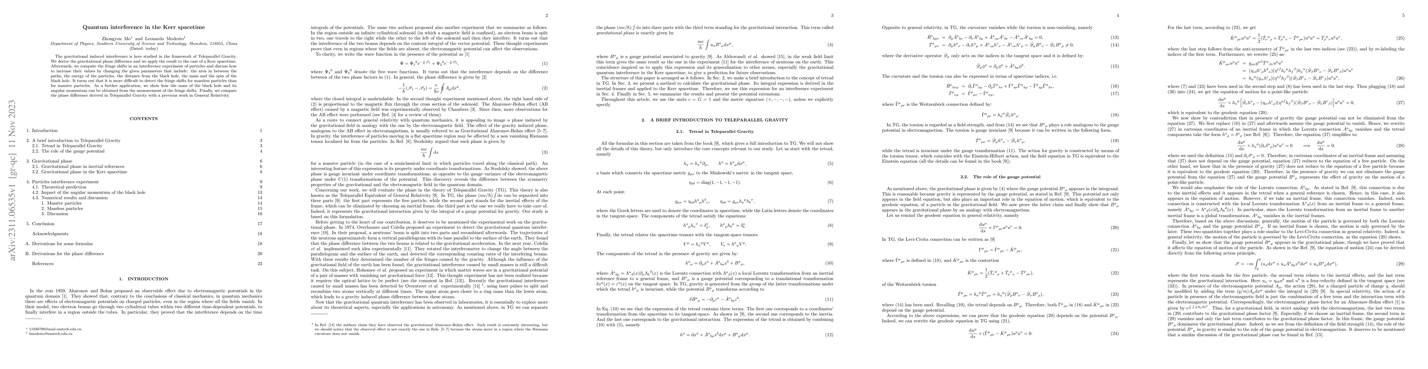 Thumbnail for Quantum interference in the Kerr spacetime