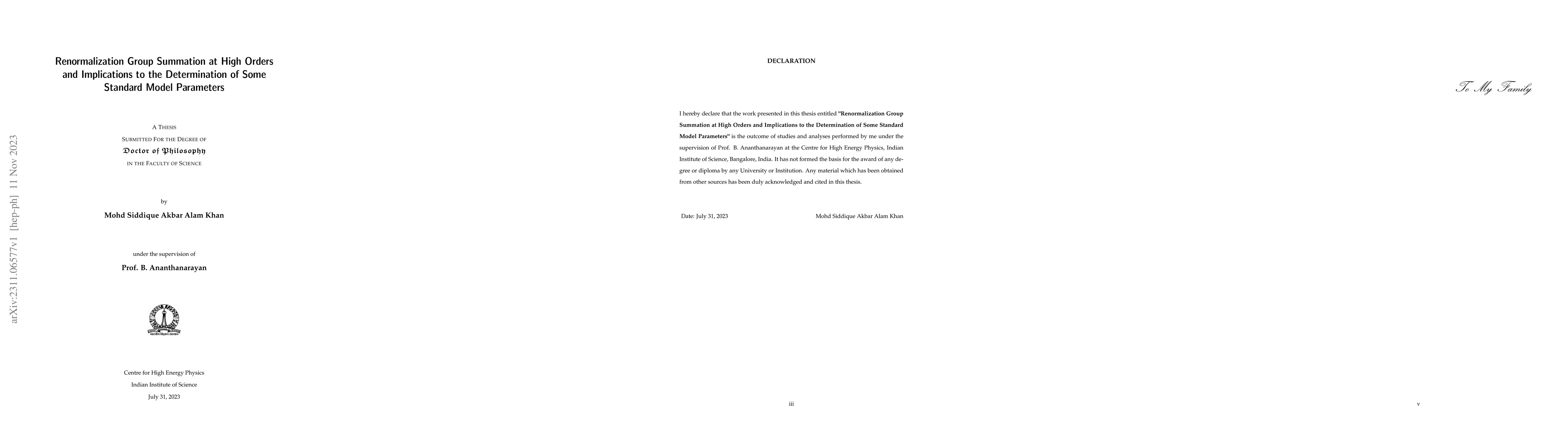 Thumbnail for Renormalization Group Summation at High Orders and Implications to the
  Determination of Some Standard Model Parameters