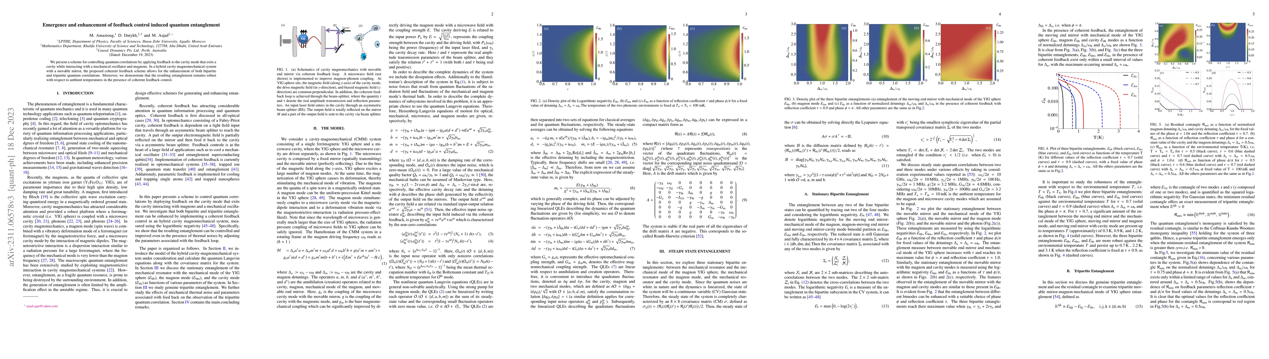 Thumbnail for Emergence and enhancement of feedback control induced quantum
  entanglement