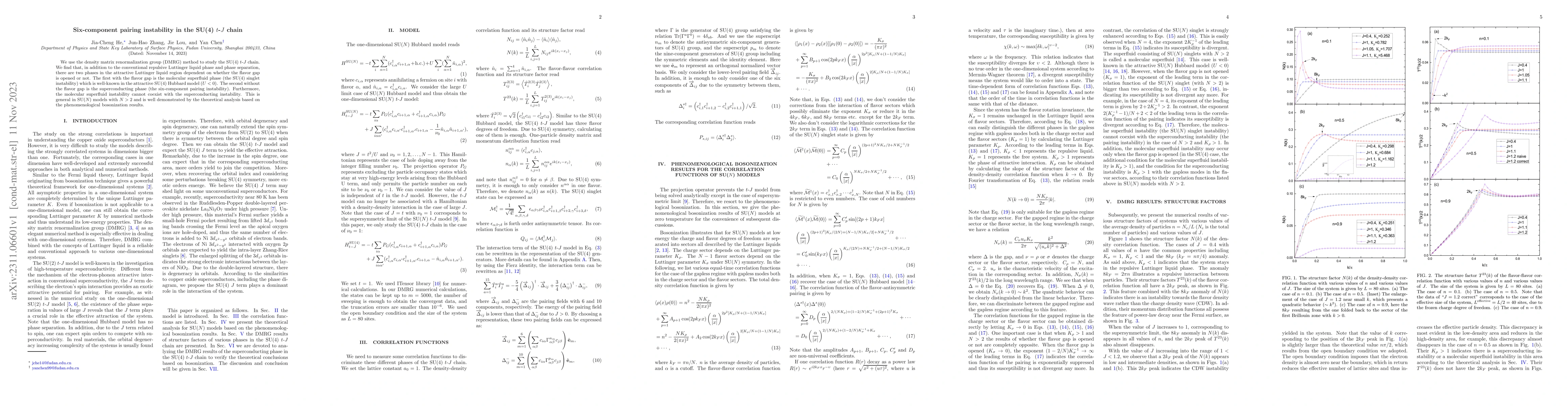 Thumbnail for Six-component pairing instability in the SU(4) $t$-$J$ chain