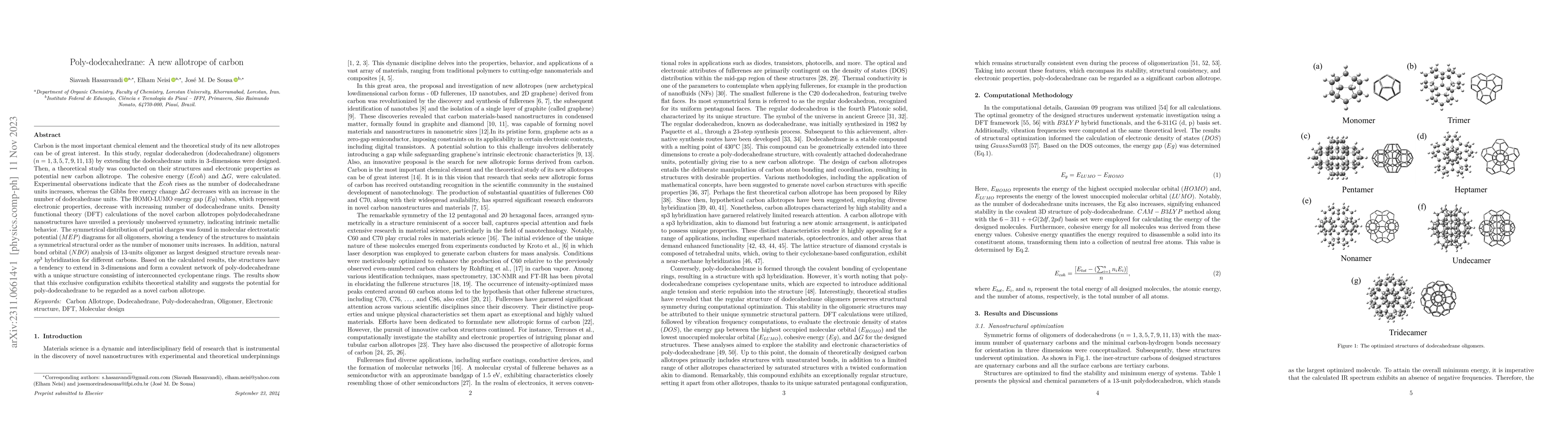 Thumbnail for Poly-dodecahedrane: A new allotrope of carbon