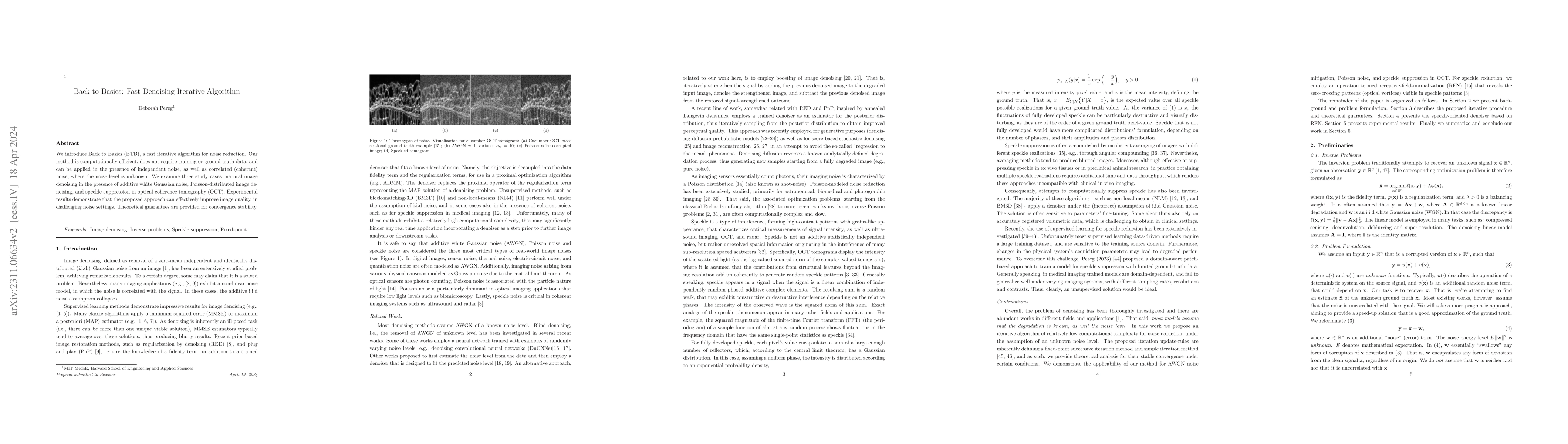 Thumbnail for Back to Basics: Fast Denoising Iterative Algorithm