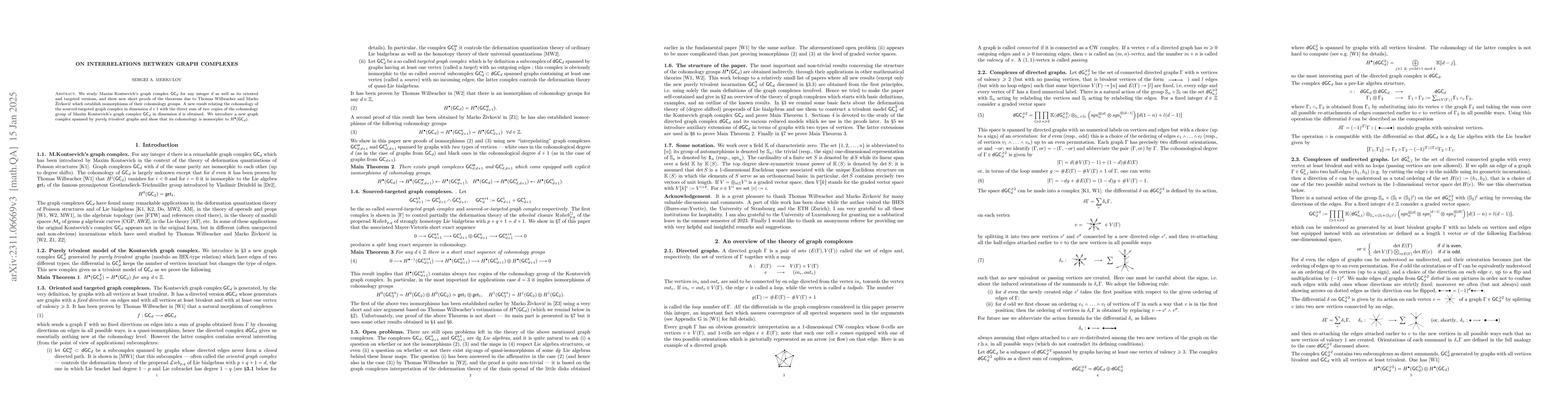 Thumbnail for On interrelations between graph complexes