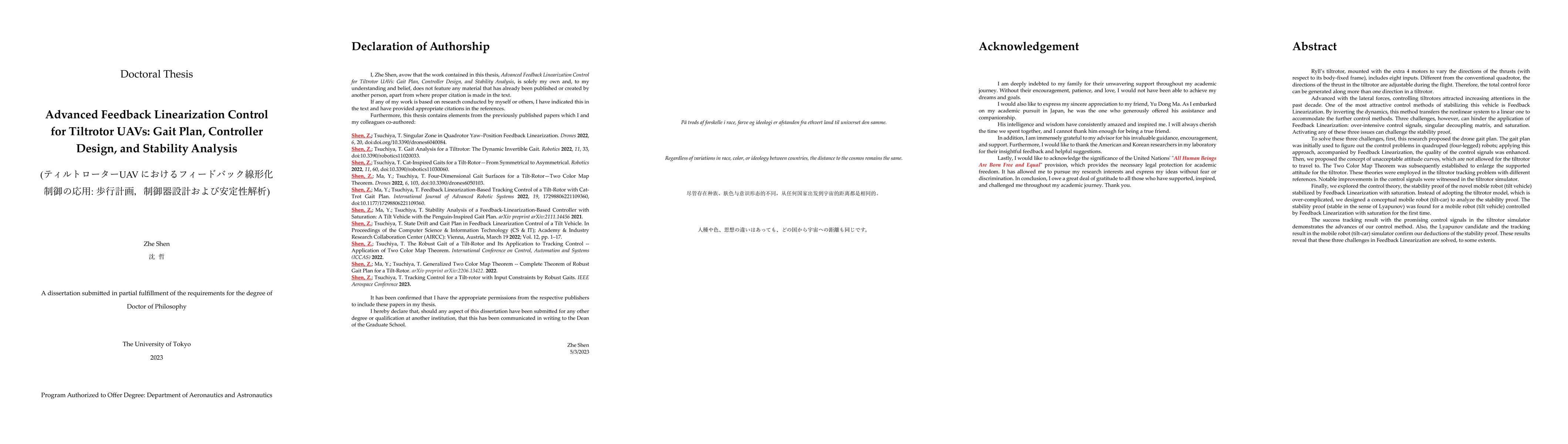 Thumbnail for Advanced Feedback Linearization Control for Tiltrotor UAVs: Gait Plan,
  Controller Design, and Stability Analysis