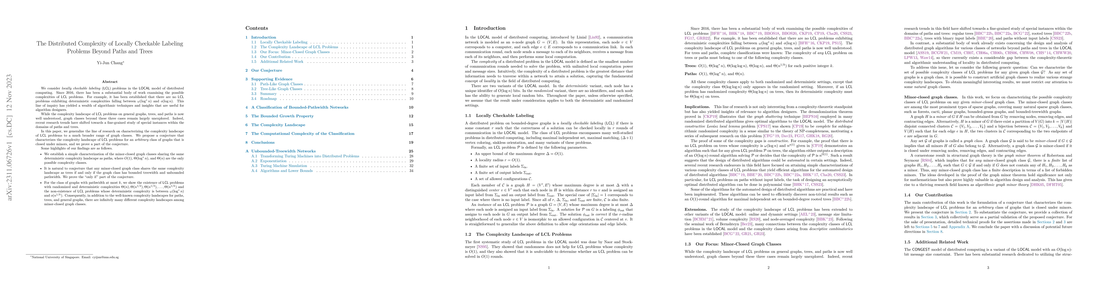 Thumbnail for The Distributed Complexity of Locally Checkable Labeling Problems Beyond
  Paths and Trees