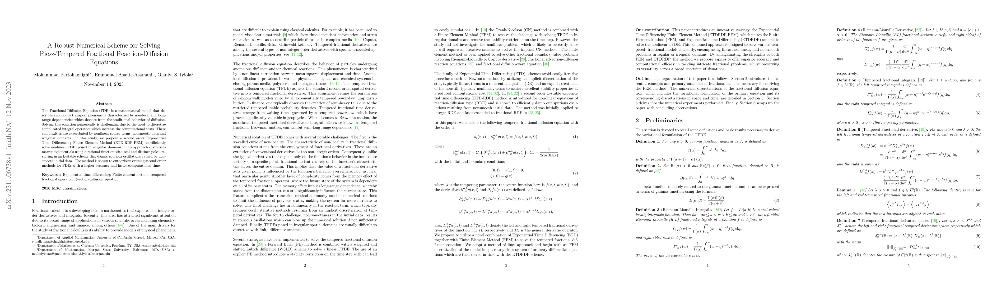 Thumbnail for A Robust Numerical Scheme for Solving Riesz-Tempered Fractional
  Reaction-Diffusion Equations