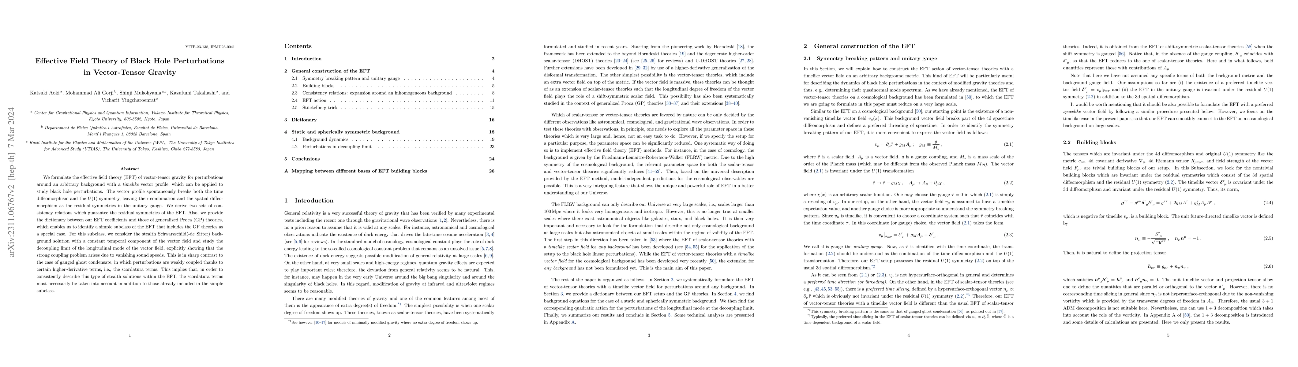Thumbnail for Effective Field Theory of Black Hole Perturbations in Vector-Tensor
  Gravity