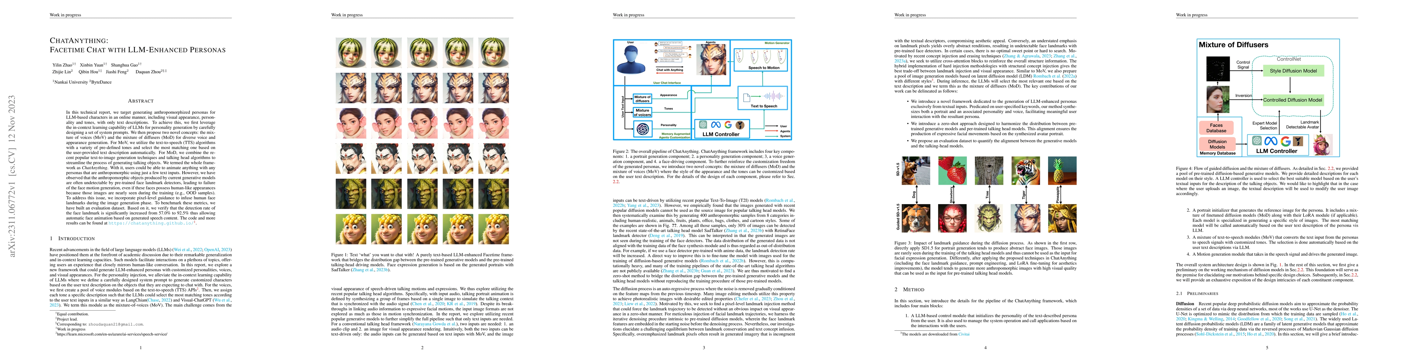 Thumbnail for ChatAnything: Facetime Chat with LLM-Enhanced Personas