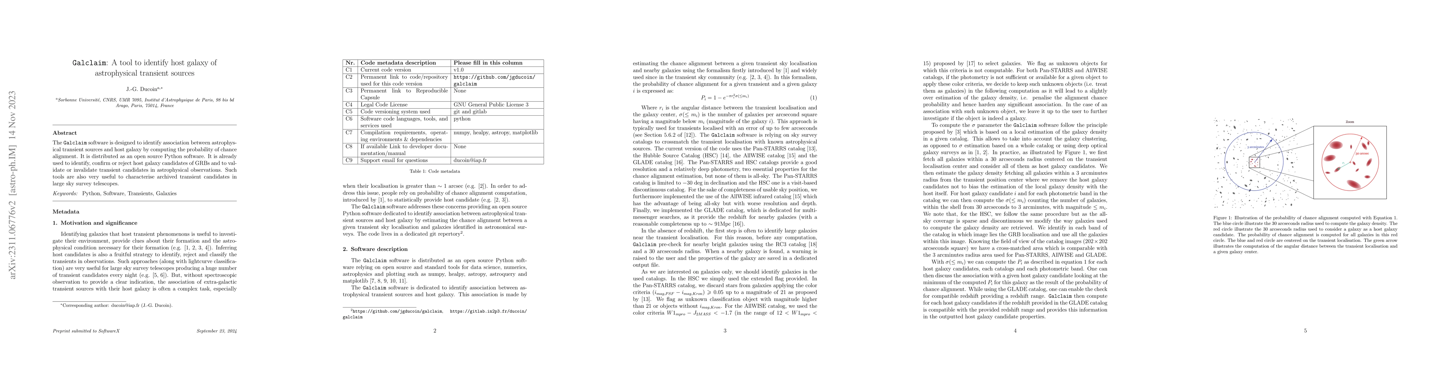 Thumbnail for Galclaim: A tool to identify host galaxy of astrophysical transient
  sources