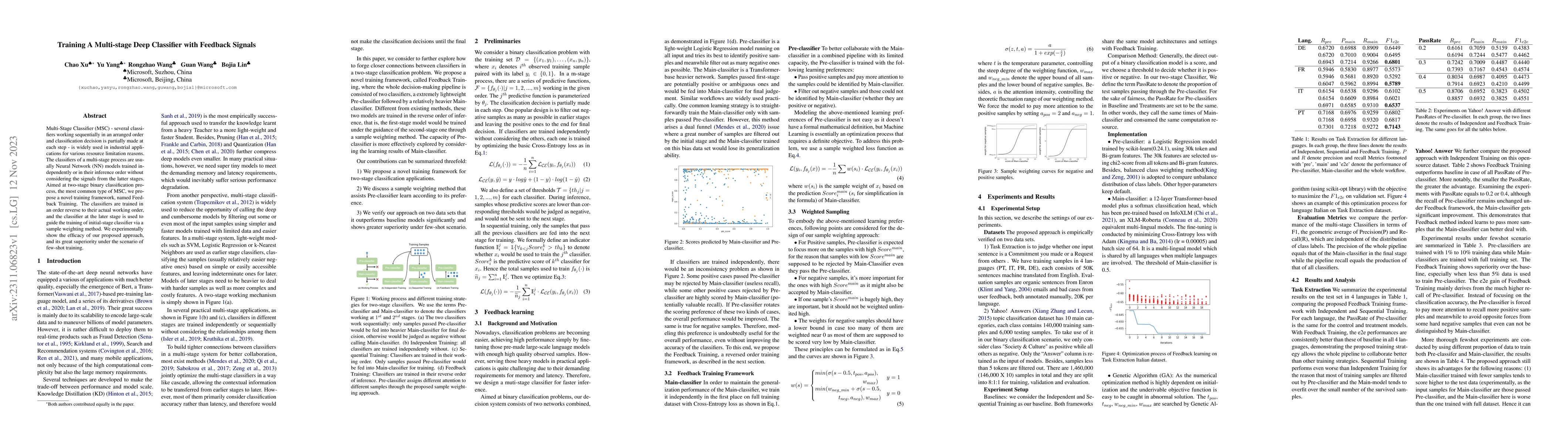 Thumbnail for Training A Multi-stage Deep Classifier with Feedback Signals