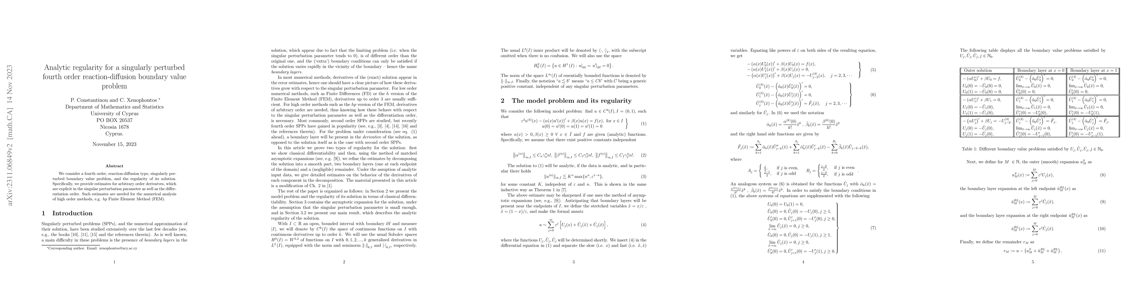 Thumbnail for Analytic regularity for a singularly perturbed fourth order
  reaction-diffusion boundary value problem