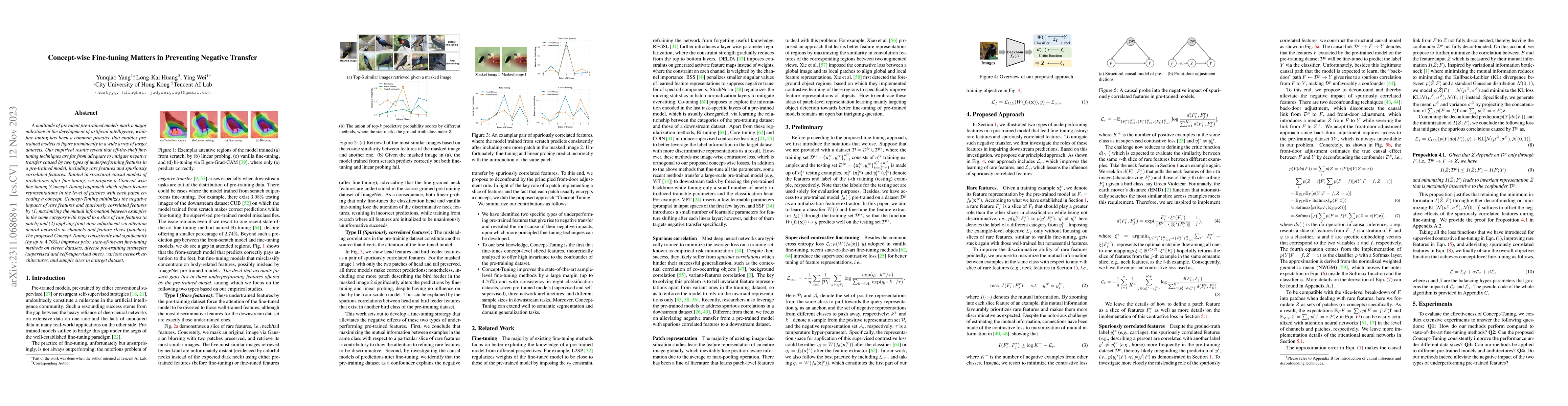 Thumbnail for Concept-wise Fine-tuning Matters in Preventing Negative Transfer