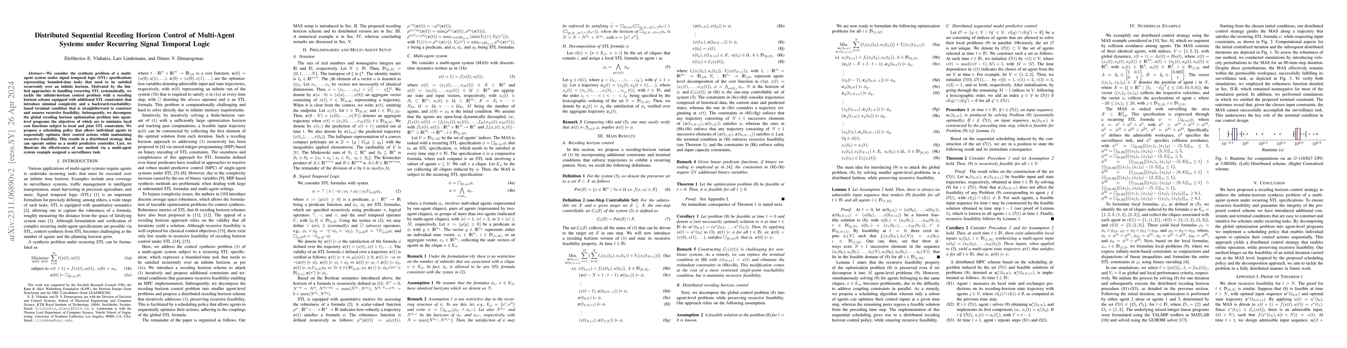 Thumbnail for Distributed Sequential Receding Horizon Control of Multi-Agent Systems
  under Recurring Signal Temporal Logic