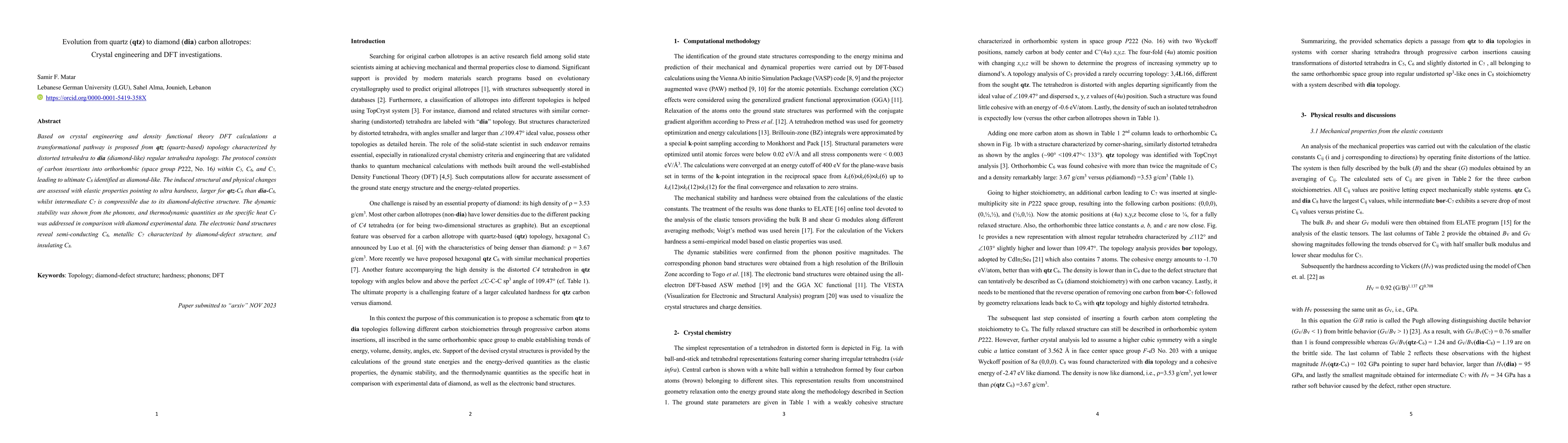Thumbnail for Evolution from quartz (qtz) to diamond (dia) carbon allotropes: Crystal
  engineering and DFT investigations