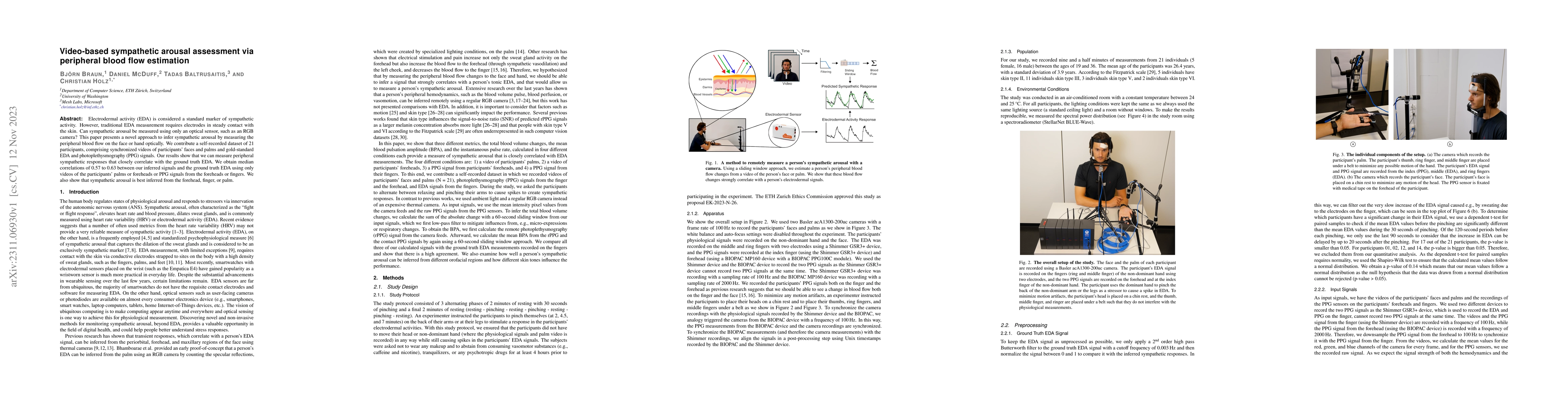Thumbnail for Video-based sympathetic arousal assessment via peripheral blood flow
  estimation