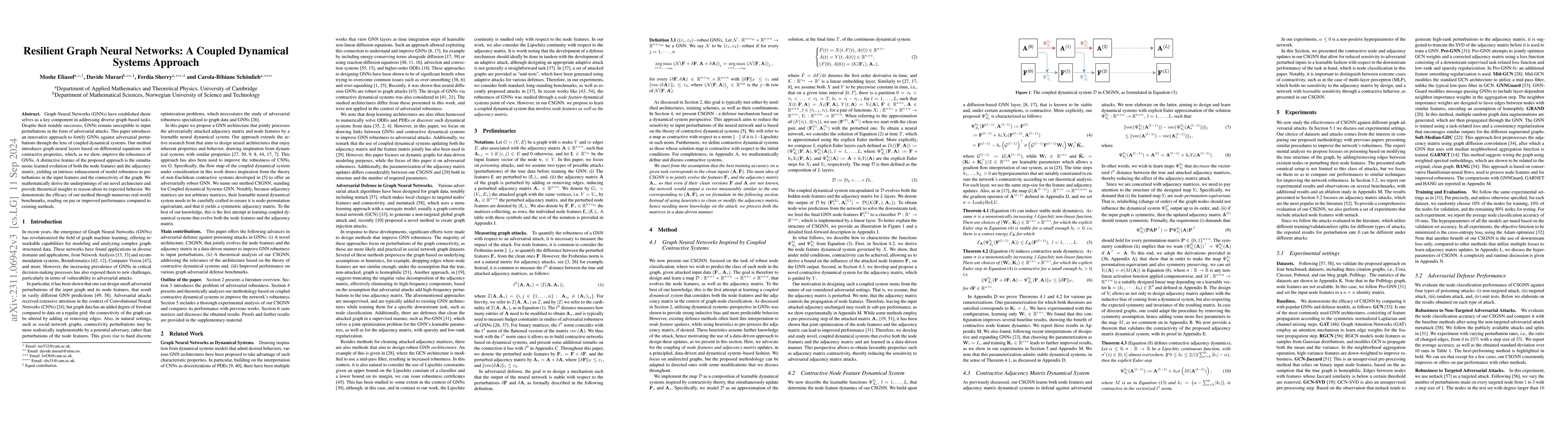 Thumbnail for Contractive Systems Improve Graph Neural Networks Against Adversarial
  Attacks
