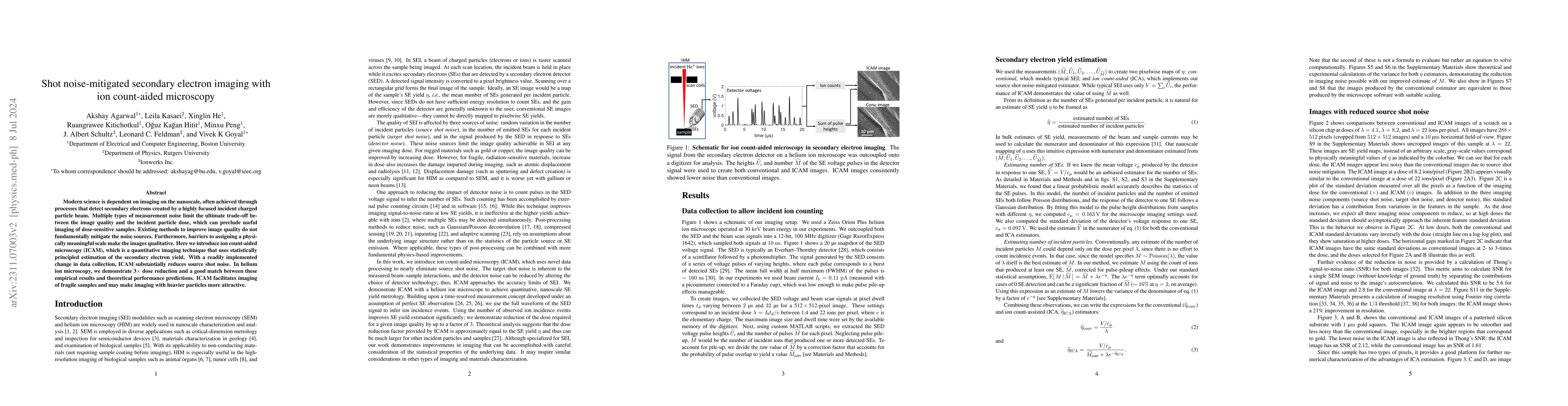Thumbnail for Shot noise-mitigated secondary electron imaging with ion count-aided
  microscopy