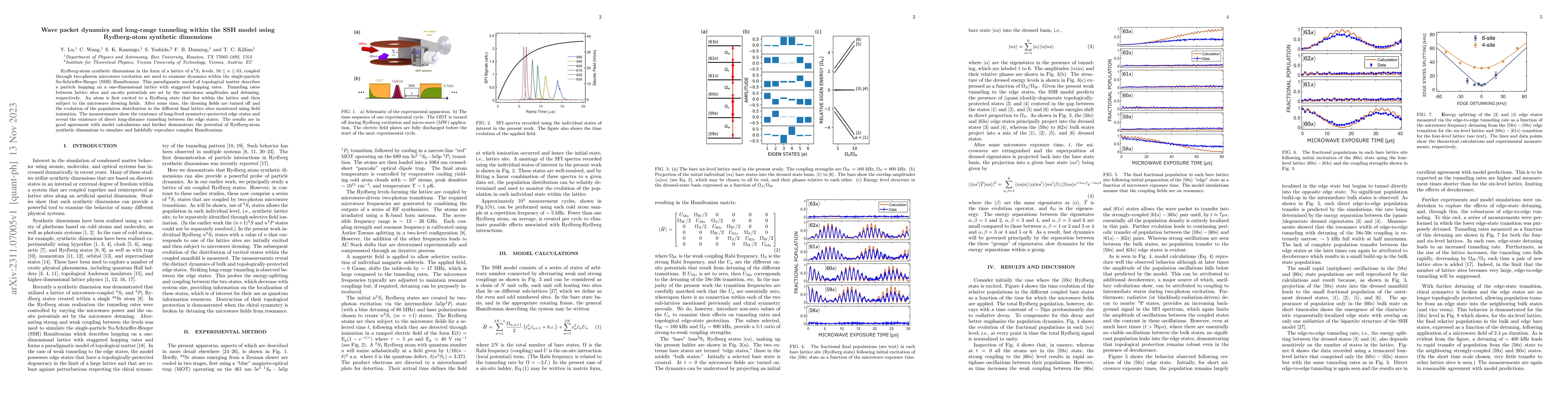 Thumbnail for Wave packet dynamics and long-range tunneling within the SSH model using
  Rydberg-atom synthetic dimensions