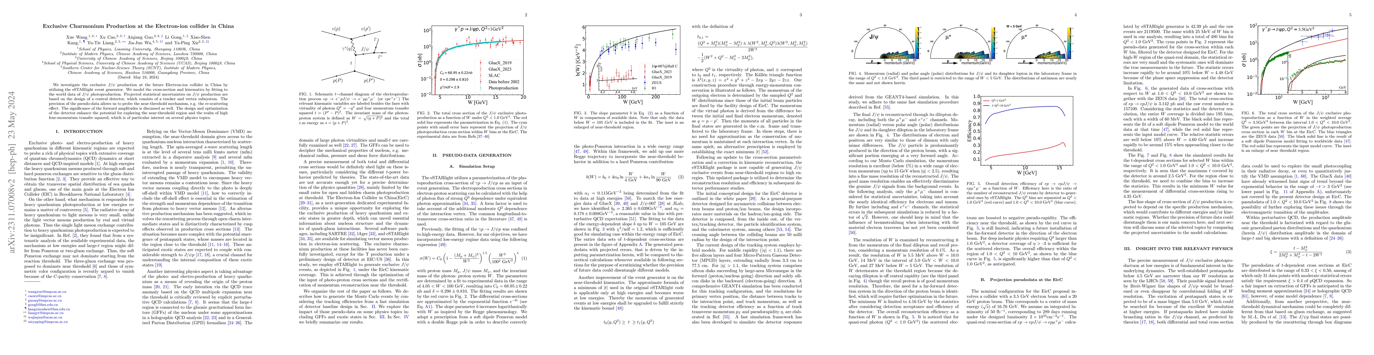 Thumbnail for Exclusive Charmonium Production at the Electron-ion collider in China