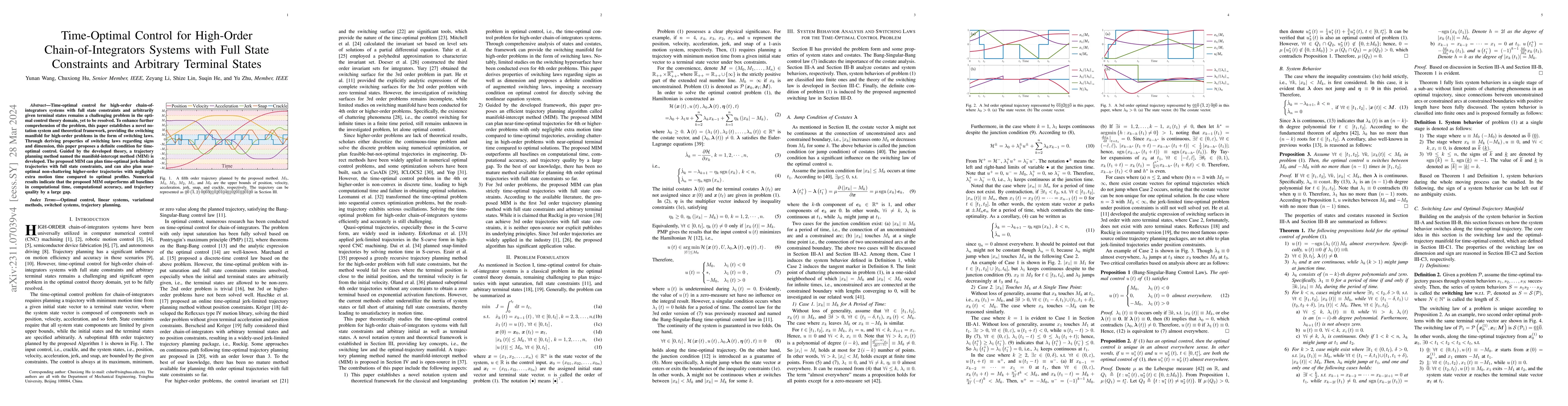 Thumbnail for Time-Optimal Control for High-Order Chain-of-Integrators Systems with
  Full State Constraints and Arbitrary Terminal States (Extended Version)