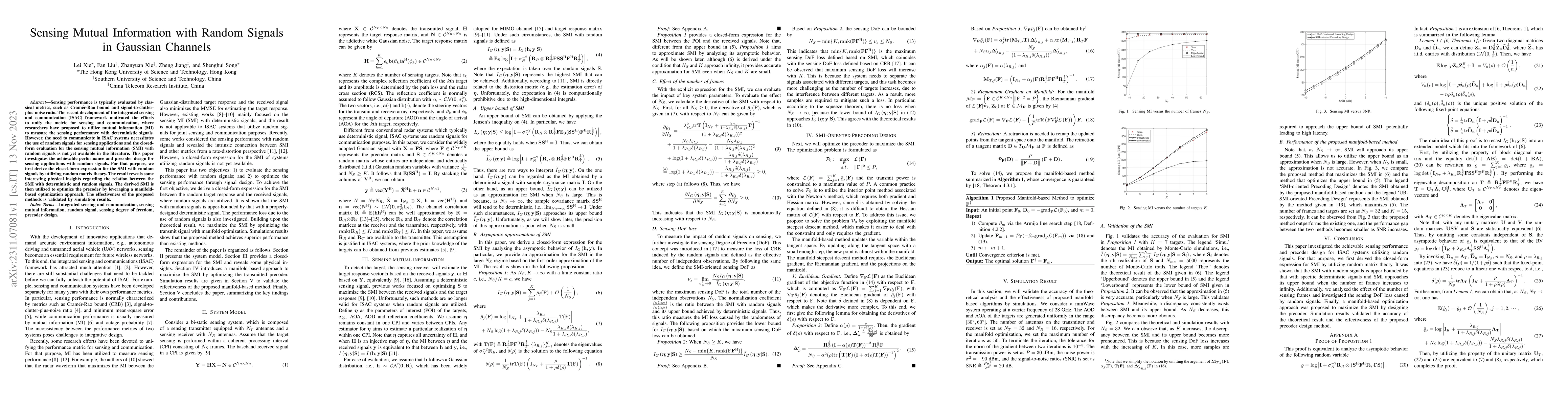 Thumbnail for Sensing Mutual Information with Random Signals in Gaussian Channels