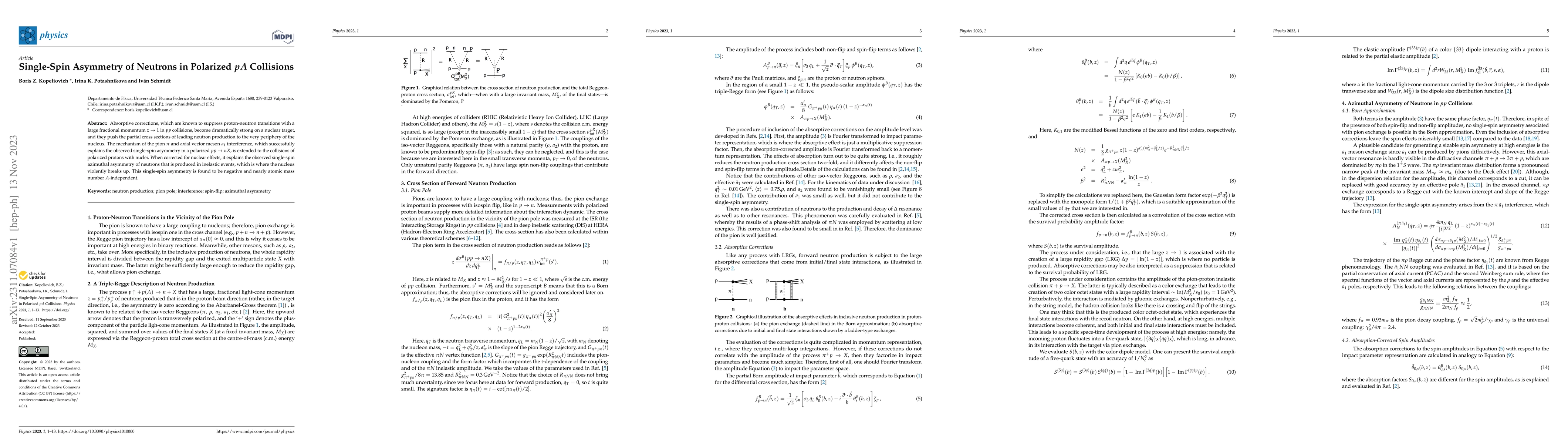 Thumbnail for Single-Spin Asymmetry of Neutrons in Polarized pA Collisions