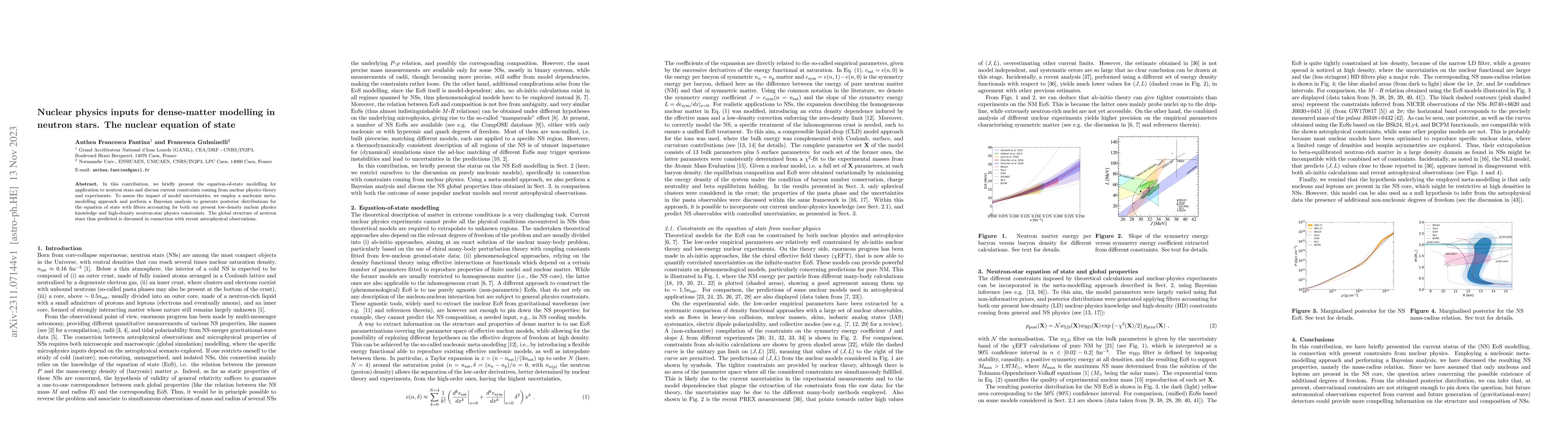 Thumbnail for Nuclear physics inputs for dense-matter modelling in neutron stars. The
  nuclear equation of state