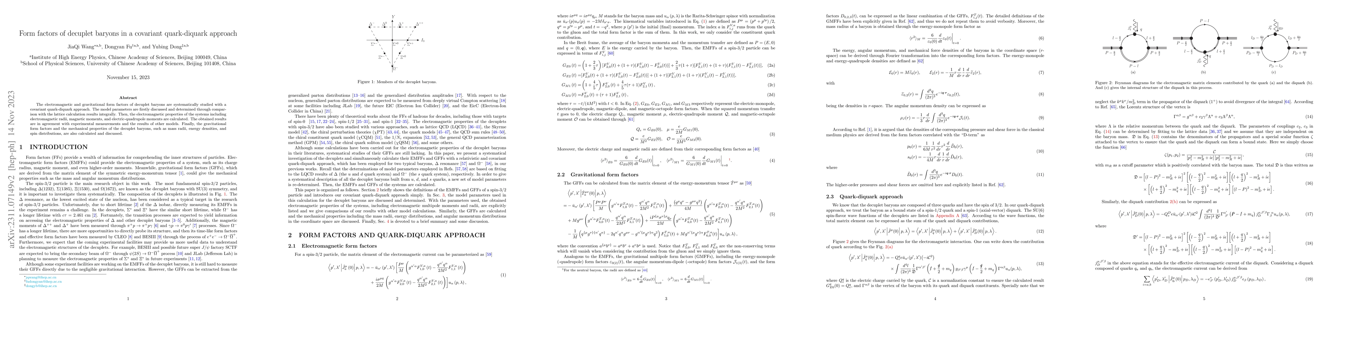 Thumbnail for Form factors of decuplet baryons in a covariant quark-diquark approach