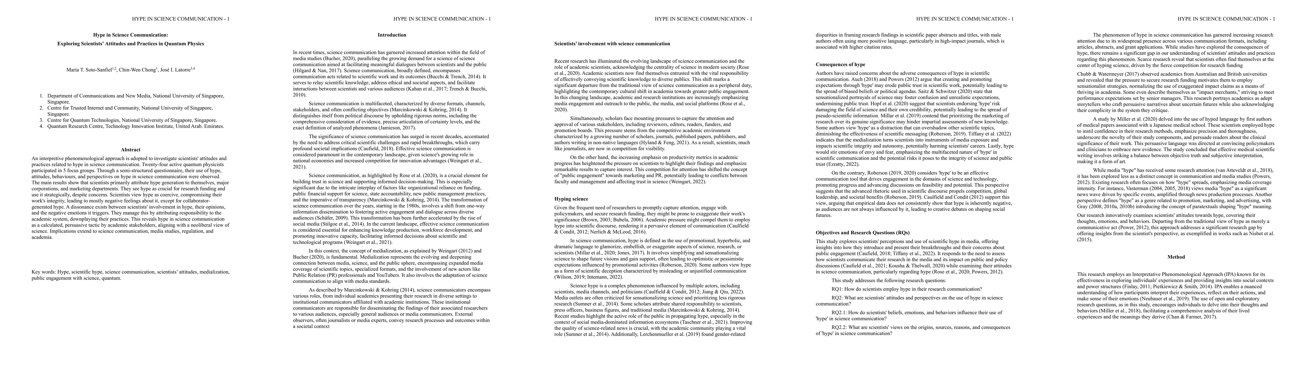 Thumbnail for Hype in Science Communication: Exploring Scientists' Attitudes and
  Practices in Quantum Physics