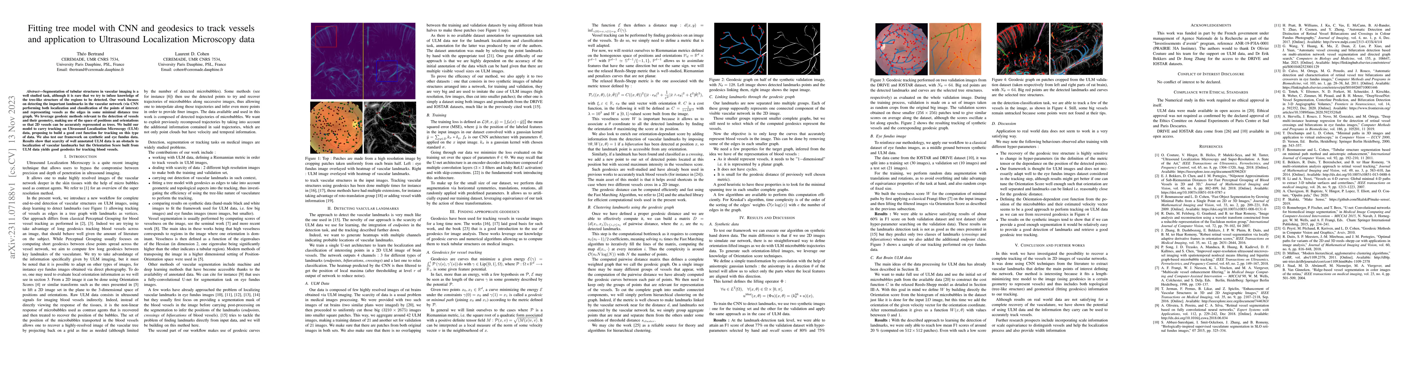 Thumbnail for Fitting tree model with CNN and geodesics to track vesselsand
  application to Ultrasound Localization Microscopy data