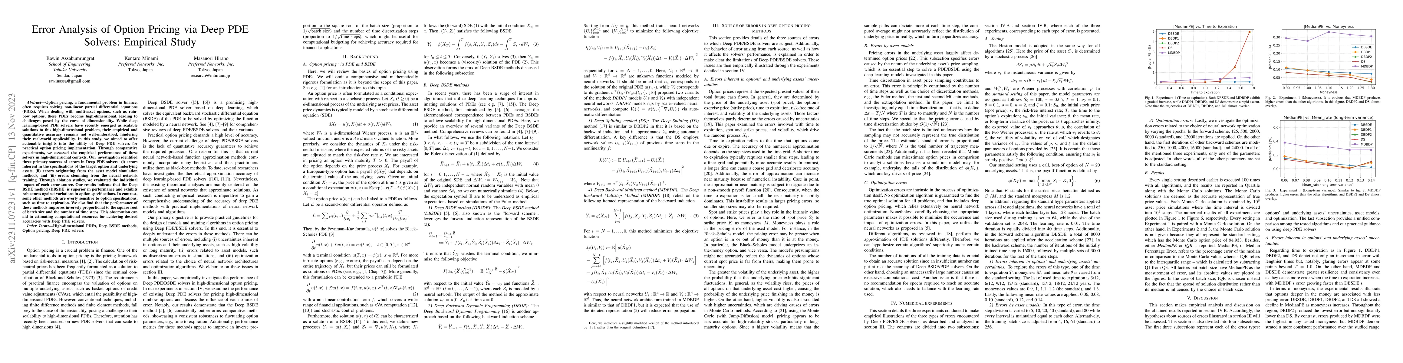 Thumbnail for Error Analysis of Option Pricing via Deep PDE Solvers: Empirical Study
