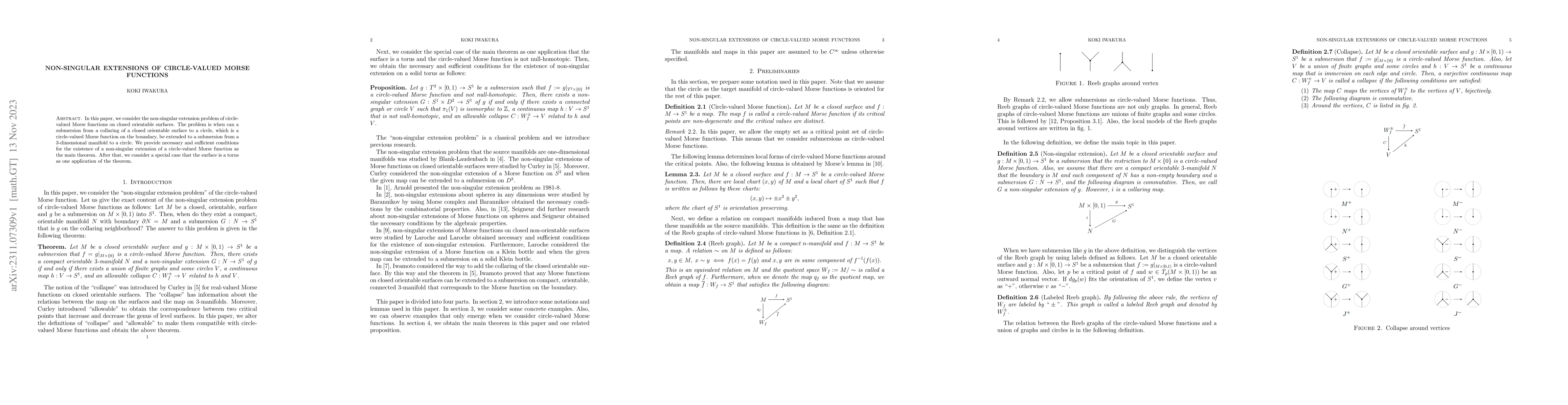 Thumbnail for Non-singular extensions of circle-valued Morse functions