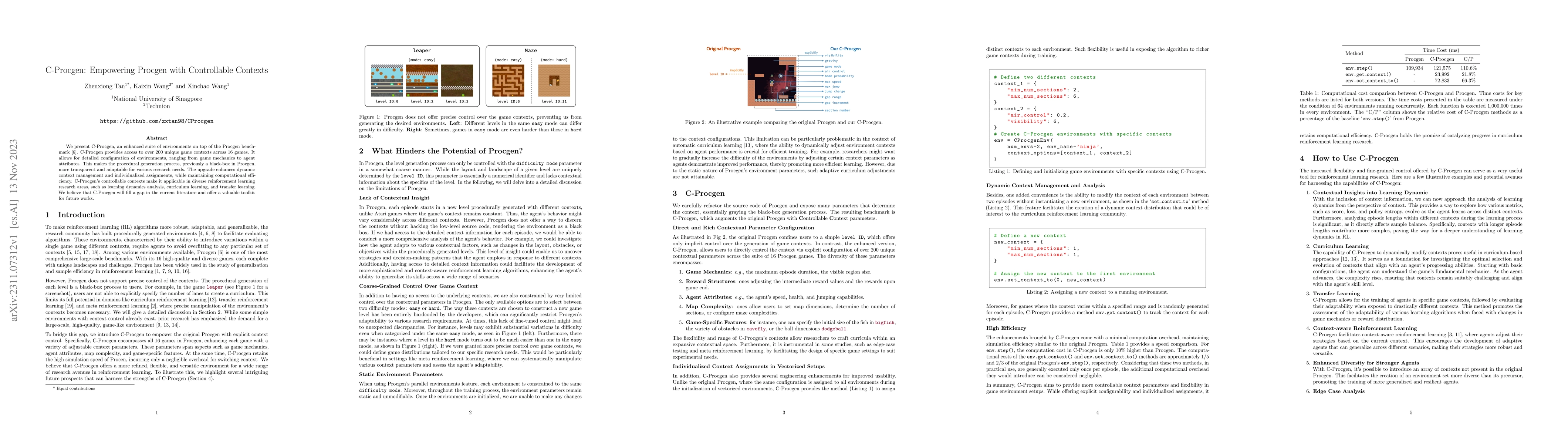 Thumbnail for C-Procgen: Empowering Procgen with Controllable Contexts
