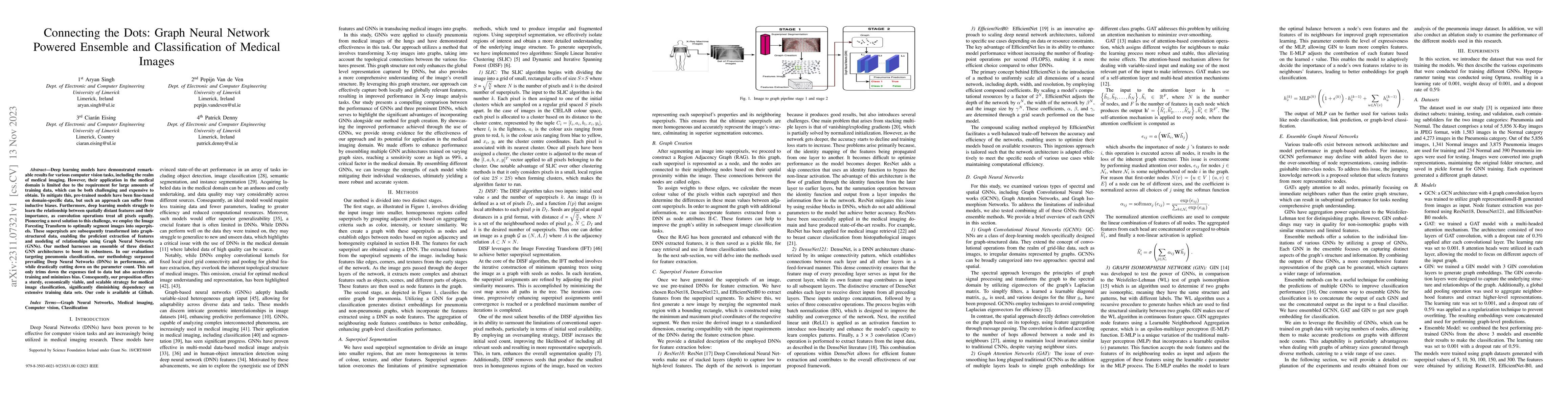 Thumbnail for Connecting the Dots: Graph Neural Network Powered Ensemble and
  Classification of Medical Images
