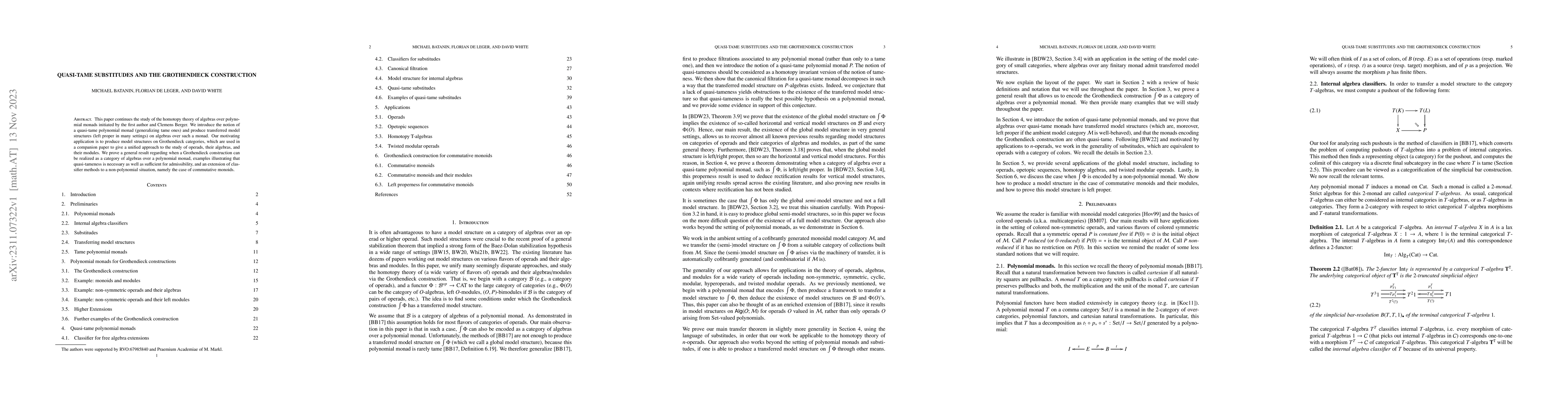 Thumbnail for Quasi-tame substitudes and the Grothendieck construction
